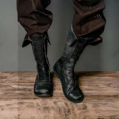 Medieval Laced High Boots
