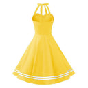 Polka Halter Charm Midi Dress