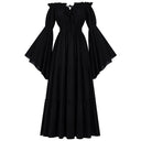 Renaissance Tiered Maxi Dress Off-Shoulder Pocket Dress - Retrorobe