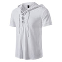 Pirate Style Short Sleeve Hooded Shirts - Retrorobe