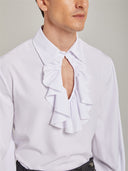 Men's Gothic Medieval Ruffle Shirt with Flare Cuffs