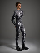 Men's Skeleton Biker 2-Piece Halloween Costume Set