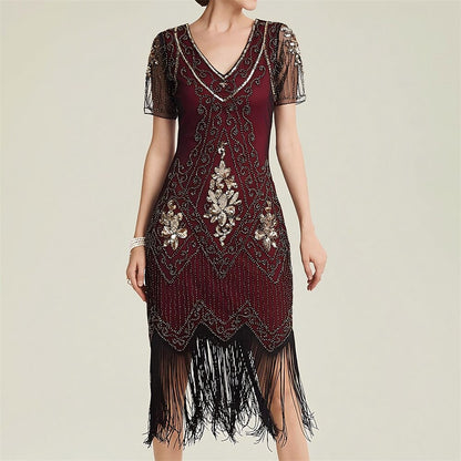 Art Deco Flapper Dress with Accessories Set