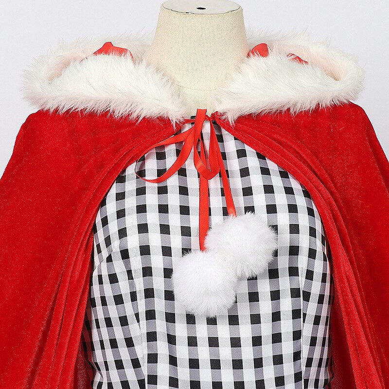 Women's Cindy Lou Who Dress with Red Cape