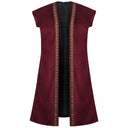 Men's Burgundy Renaissance Long Vest 3-Piece Costume Set