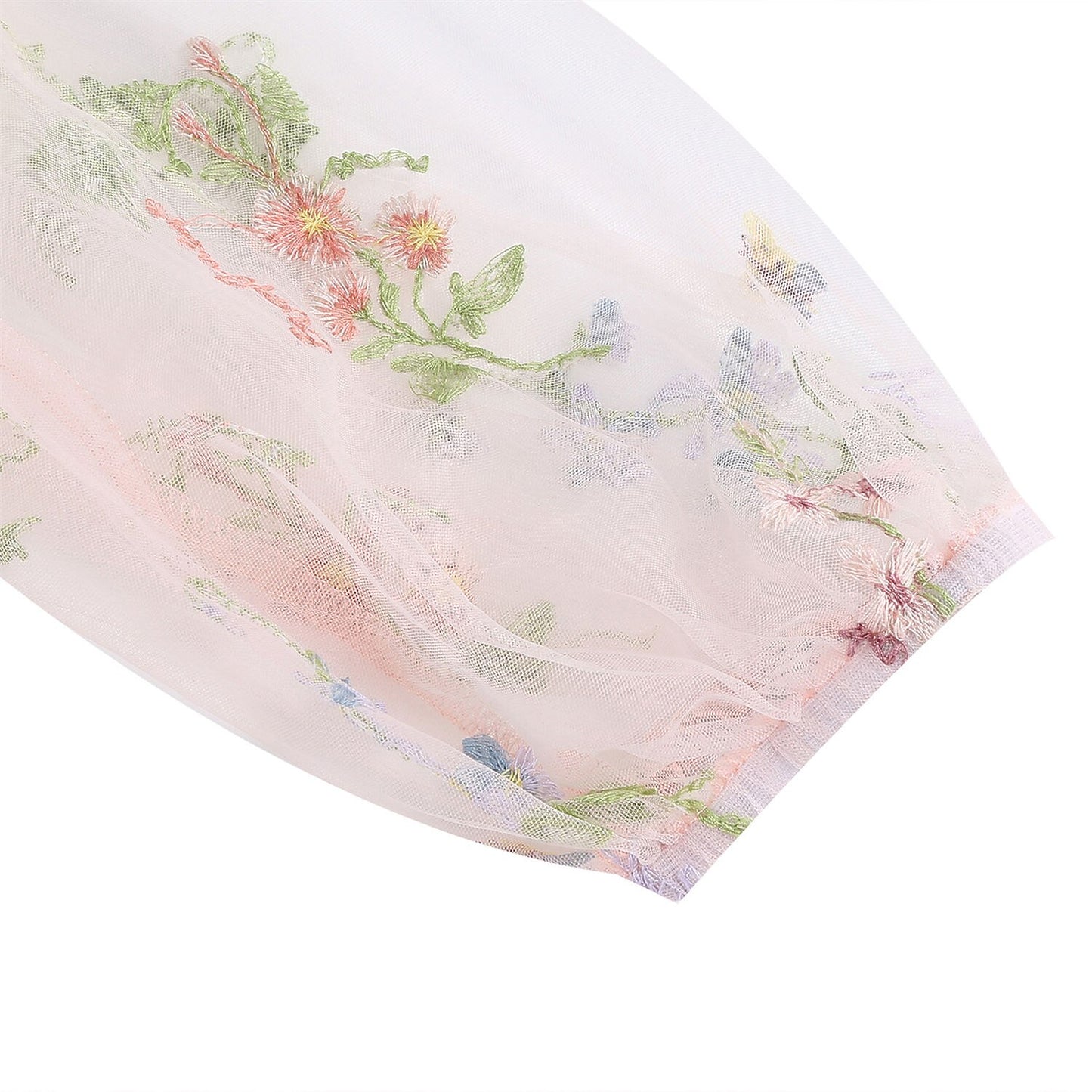 Floral Embroidered V-Neck Midi Dress