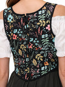 Corsetto rinascimentale floreale con lacci