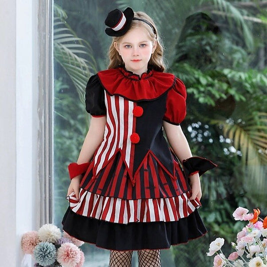Circus Clown Halloween Dress for Girls