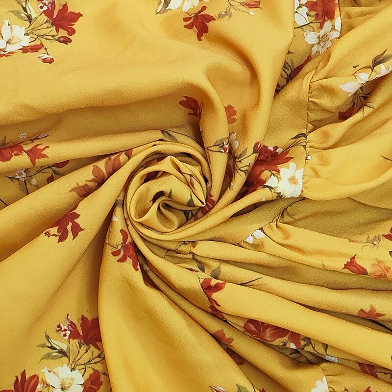 Retro 70s Bohemian Floral Fit-and-flare Maxi Dress