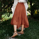 Renaissance High Waist Maxi Skirts with Pockets - Retrorobe