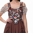 Renaissance Tie-Shoulder Corset U-Back - Retrorobe