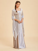 Women's Ivory Medieval Queen Gown & Fur-Trimmed Cloak Costume Set
