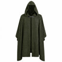 Men's Olive Green Hooded Medieval Cloak Costume Set
