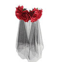 Women's Gothic Floral Veil Halloween Headband