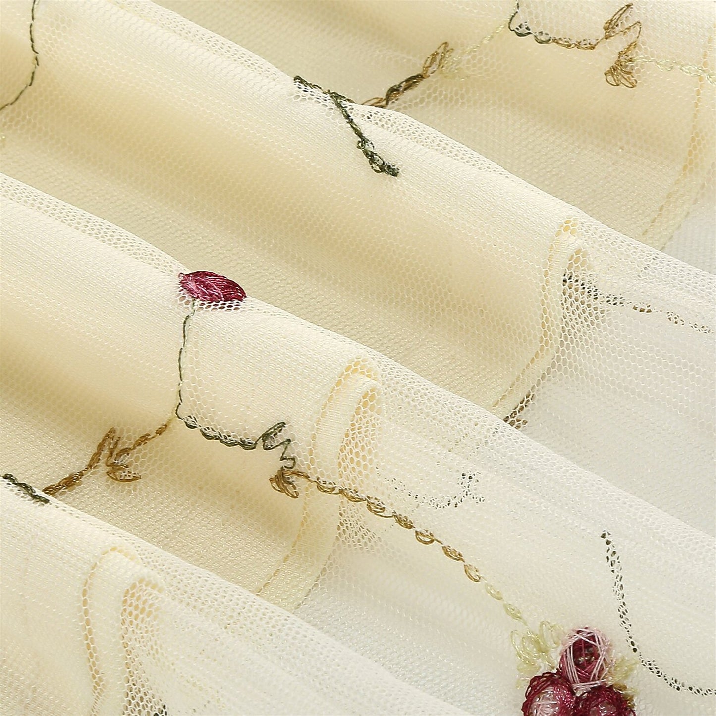 Embroidered Tie Strap Midi Dress