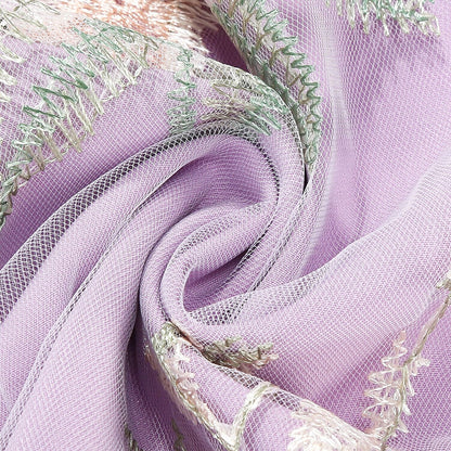 Floral Embroidered Sweetheart Midi Dress