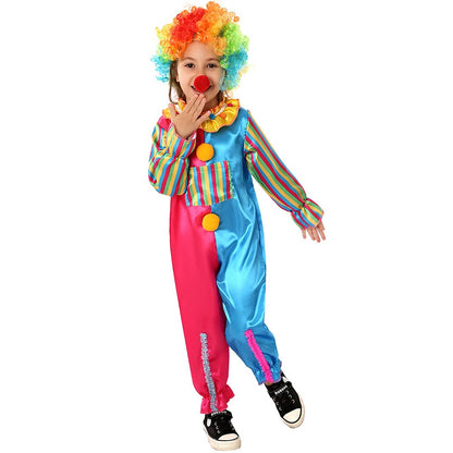 Circus Clown Halloween Outfits with Wigs