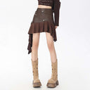 Gothic Punk Asymmetrical Skirt - Retrorobe