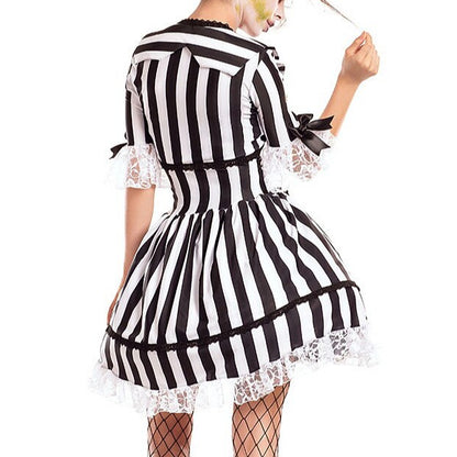 Women's Stripe Zombies Dress Fancy Dress