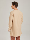 Men's Beige Medieval Peasant Tunic Costume Set