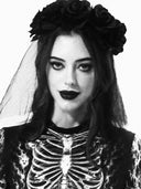 Women's Gothic Floral Veil Halloween Headband
