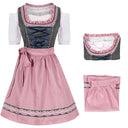 Oktoberfest Polka Dot Dirndl Dress with Pink Apron - Retrorobe