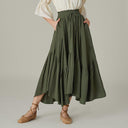Renaissance High Waist Maxi Skirts with Pockets - Retrorobe