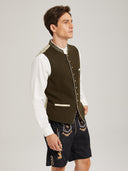 Men’s Oktoberfest Trachten Waistcoat with Embroidery