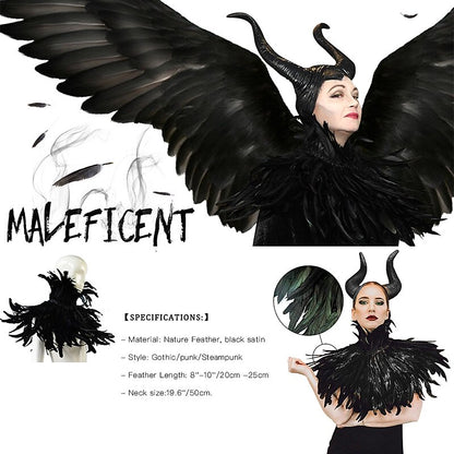 Maleficent 3-Piece Set With Tiara, Shawl And Scepter