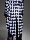 Men's Purple Harlequin Tailcoat 3-Piece Halloween Costume
