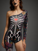 Women's Sugar Skull Bride 3-Piece Halloween Costume Set