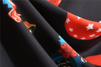 Christmas Print Fit & Flare A-Line Dress