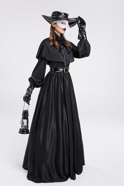 Cape de costume de médecin de la peste pour femme