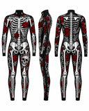 Men's Vampire Tailcoat & Skeleton Bodysuit 3-Piece Set