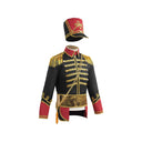 Conjunto de disfraz de cascanueces negro y dorado de 3 piezas para hombre