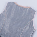 Oktoberfest Gray Dirndl Dress with Pink Lace Apron - Retrorobe