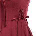 Renaissance Style Sleeveless Dress with Lace-up Waist - Retrorobe