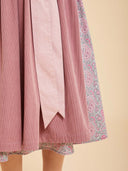 Premium Sage Green & Dusty Rose Oktoberfest Dirndl and White Lace Blouse Set
