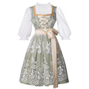 Oktoberfest Champagne Gold Dirndl Dress with Apron and Blouse - Retrorobe