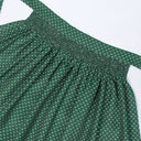 Oktoberfest Burgundy Green Blue Dirndl Dress with Apron and Blouse - Retrorobe