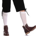 Men's Oktoberfest Lederhosen Costume with Pink Shirt, Hat & Knee Socks Set