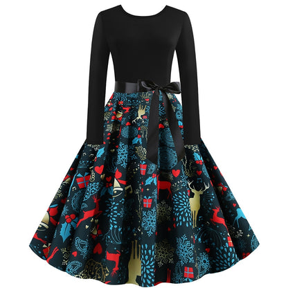 Xmas Fit & Flare A-Line Dress