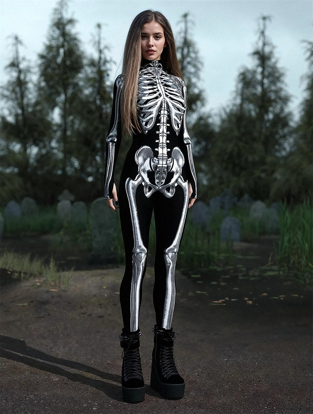 Skull Skeleton Halloween Bodysuit