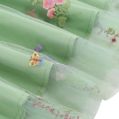 Floral Embroidered V-Neck Midi Dress