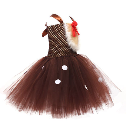 Girls' Reindeer Tutu Dress