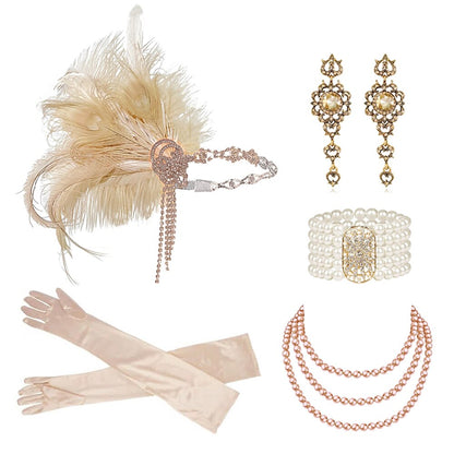 5Pcs 1920s Flapper Accessory Set