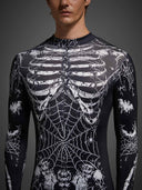 Men's Skeleton Biker 2-Piece Halloween Costume Set