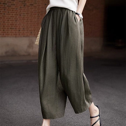 Women Classic Puff Pants with Pocket