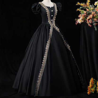 Rococo Ball Gown Puff Sleeve Dress - Retrorobe