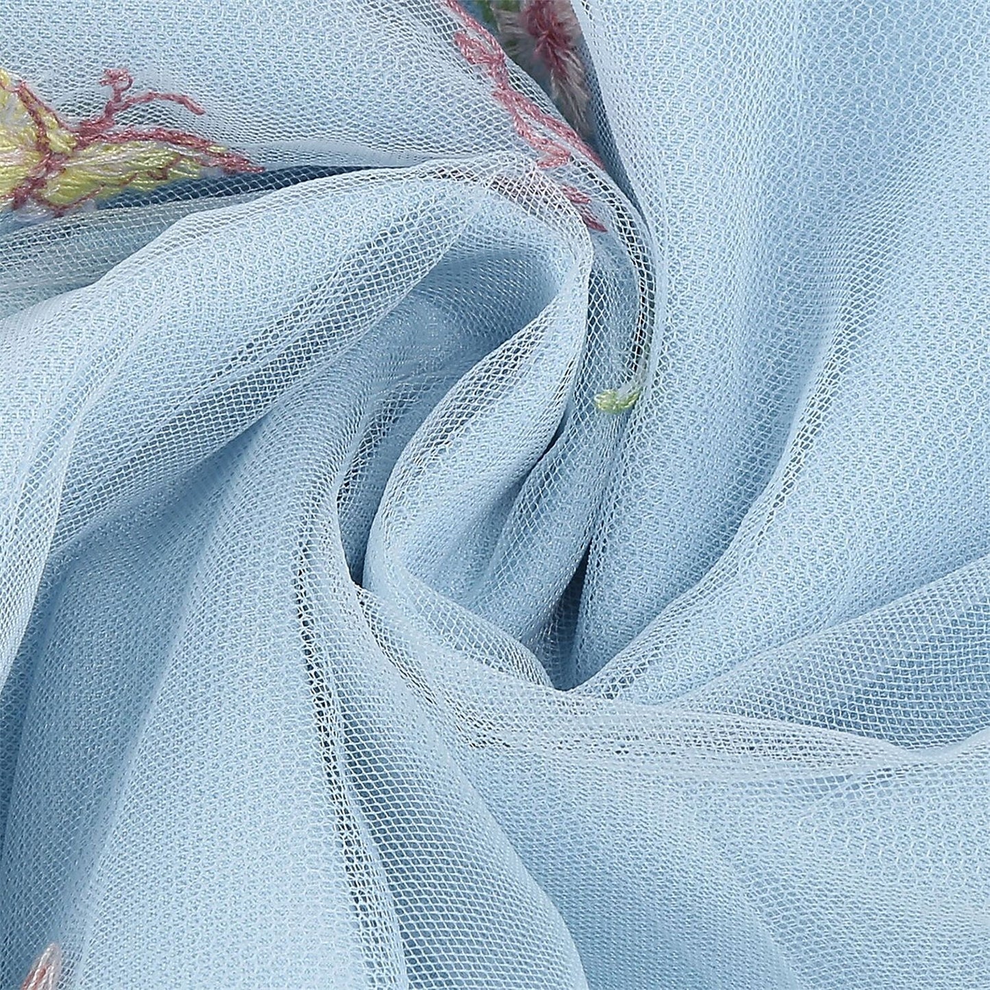 Floral Embroidered V-Neck Midi Dress